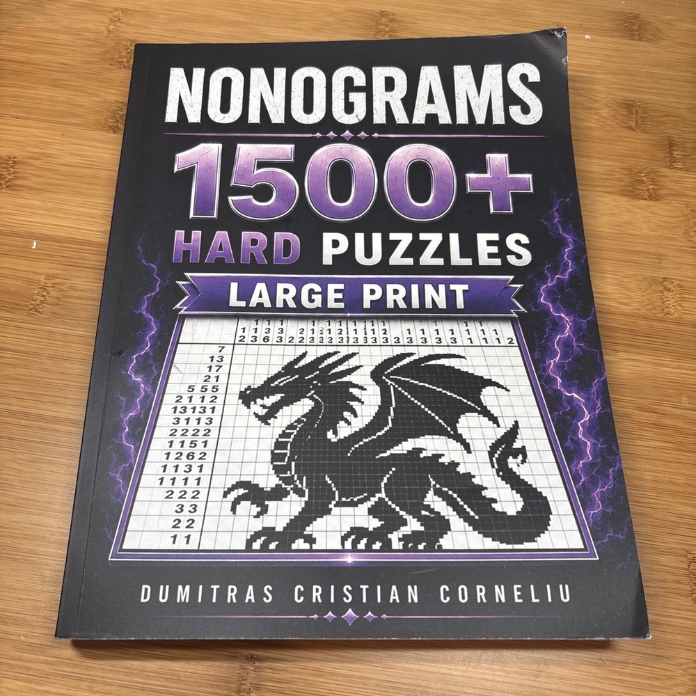 Nonograms 1500 Hard Puzzles- Large Print